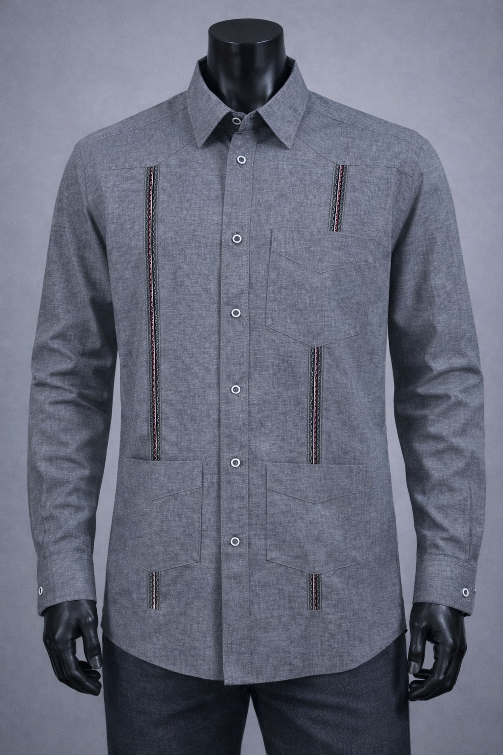 Chemise cubaine manche longue