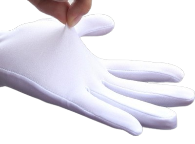 Gants blancs sans nervures