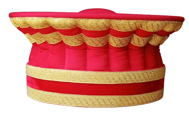 Toque magistrat rouge 4 galons ors, M2