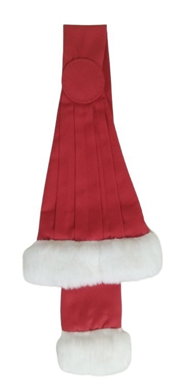 Épitoge rouge 1 rang de fourrure blanche synthétique