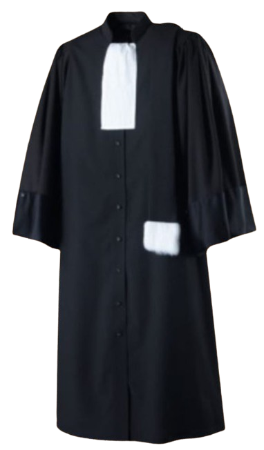 Greffier Toque Robe d'audiences noire d'avocat ; Matière Laine Mohair – Africa Toges